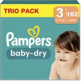 3x Pampers Baby Dry Luiers Maat 3 (6-10 kg) 54 stuks