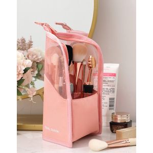 IBBO® - Make Up Organizer - Reistasje voor borstel/kwasten - Travel pouch - Beautycase Dames - Cosmetica - Beauty- Reizen -vakantie -handig - Roze