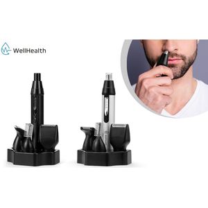 Wellhealth - 4-in-1 neus- en oorhaartrimmer - Zwart