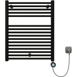 Plieger Palermo Nexus Pack Elektrische Designradiator – Handdoekradiator – Complete set – 73.5 cm x 50 cm – 400 Watt – Mat zwart