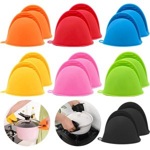 Silicone Mini Oven Handschoen - 7 Paar Hittebestendige Potkleppen en Bakhandschoenen