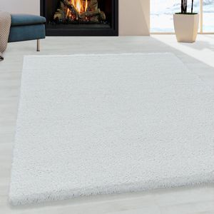 Flycarpets Luna Vloerkleed - 160x230cm - Wit - Hoogpolig