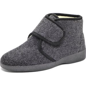 Pantoffel Klitband Scheerwol gevoerd 205L - Zwart - 45