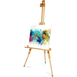 schildersezel tafelmodel lichtgewicht - massief beukenhout voor canvas tot 80 cm - draagbare schildersezel met verstelbare hoek - antislip rubberen voeten veldschildersezel schildersezel tafelmodel