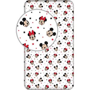 Disney Minnie & Mickey Mouse Hoeslaken Star - Eenpersoons - 90 X 200 cm - Katoen