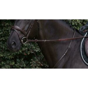 Dy on 5/8 Rubber Reins Hunter - Black - Maat Cob