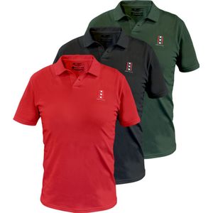 J.A.C. 3-PACK Polo - Dry Fit- Amsterdam Heren Poloshirt Sportpolo Rood/Antraciet/Groen Maat S