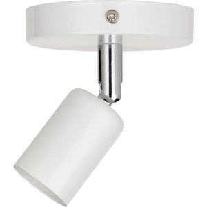 Plafond / Wandlamp Metaal Wit E27 met verstelbare arm