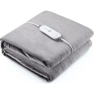 Luxe Warmtedeken – Verwarmde Deken – Elektrisch – Electric Blanket – Heating – Voor op de Bank – Draadloos – Fleece – USB – Stoel – Grijs
