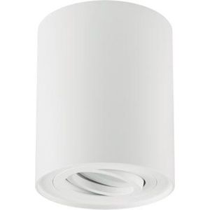 Hary Opbouwspot - Rond - GU10 - 1 Lichtpunt - past over centraaldoos - Wit - plafondspot - Spotjes voor woonkamer, slaapkamer of keuken