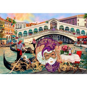 Wooden City - 2in1 - Houten Legpuzzel - Venice Carnival - 37,5x25,4cm