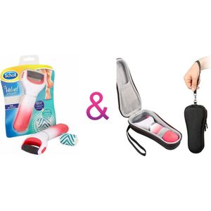 Scholl Velvet Smooth +  Draagtas  - Beschermhoes -Eelt verwijderaar  - Scholl - Voetverzorging -Huidverzorging - Eeltverwijderaar.