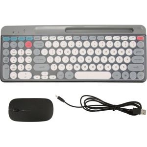 Draadloze Toetsenbordmuisset - Dubbele Modus - Ultradunne Oplaadbaar - 2.4G Draadloze Toetsenbordmuiscombo - Pc-computer - 4 Apparaten - Waterdicht Stofdicht - Zwart .