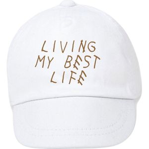 Pet kind-kinderpet-cap living my best live-wit-bruin 3-5 jaar