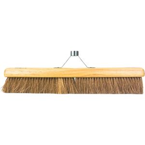Synx Tools Bezem los 60 cm Zaalveger - Cocosharen - Zachte haren - Binnenbezem - met steelhouder - zonder steel
