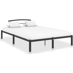 The Living Store Bedframe Metaal - Zwart - 210 x 150 x 63 cm - Geschikte matras 140 x 200 cm