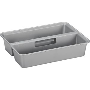 Sunware organiser - kunststof - 40 x 30 cm - grijs - 2 vakken