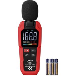 DailySupplies® Professionele Decibelmeter - DB Meter - Geluidsmeter - Rood