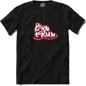 Born To Run | Hardlopen - Rennen - Sporten - T-Shirt - Unisex - Zwart - Maat 4XL
