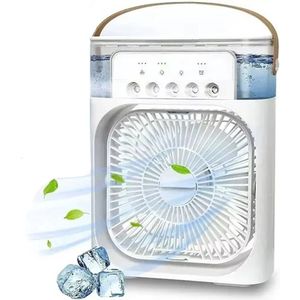 Vertylo® Mini Draagbare Airco | Ventilator | Staande Ventilator | Aircooler | 3 versnellingen | Humidifier | Wit