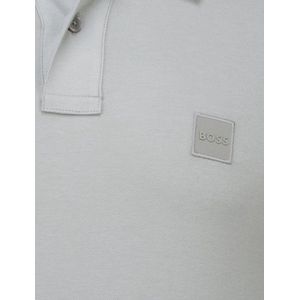 Hugo Boss Orange Passerby polo lange mouw grijs pique 2-knoops