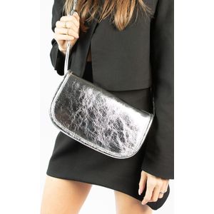 Sacha - Zilveren metallic crossbody bag