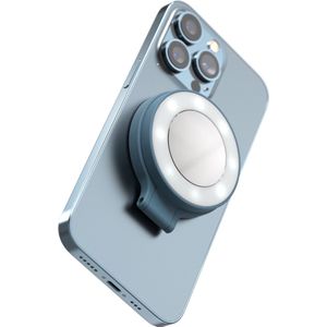 ShiftCam SnapLight magnetische ringlight voor smartphone - 4 helderheidniveaus - tot 1,5 uur batterij - Blue Jay (blauw)