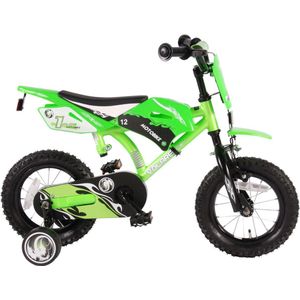 Volare Motorbike Kinderfiets - Jongens - 12 inch - Groen - 95% afgemonteerd