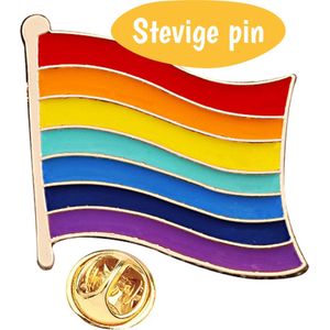 Pride Broche - Regenboog - LGBTQ+ - Vlaggetje - Pin Speld - 1 Stuk