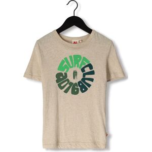 AO76 Mat T-shirt Surfclub Polo's & T-shirts Jongens - Polo shirt - Beige - Maat 104