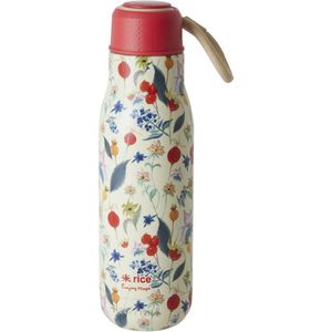 RICE - Roestvrijstalen thermosfles - Meerkleurige bloemen - 500 ml