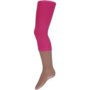 Meisjes party leggings roze driekwart - Verkleedlegging basic roze voor kinderen 152/164