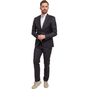 Suitable - Kostuum Toulon Wol Sharkskin Antra - Heren - Maat 54 - Slim-fit