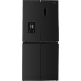 Wiggo WR-MD18(DX) - Amerikaanse Koelkast - No Frost - Water Dispenser - Met Display - Super Freeze - 419 Liter - 5 jaar garantie - Zwart
