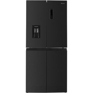 Wiggo WR-MD18(DX) - Amerikaanse Koelkast - No Frost - 4 deuren - Water Dispenser - Met Display - Super Freeze - 419 Liter - 5 jaar garantie - Donker Roestvrijstaal