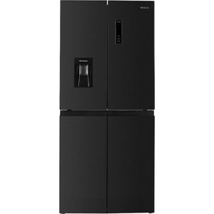 Wiggo WR-MD18(DX) - Amerikaanse Koelkast - No Frost - Water Dispenser - Met Display - Super Freeze - 419 Liter - 5 jaar garantie - Zwart