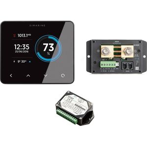 SIMARINE PICO Accumonitor Standaard Set Zwart Inbouwmontage