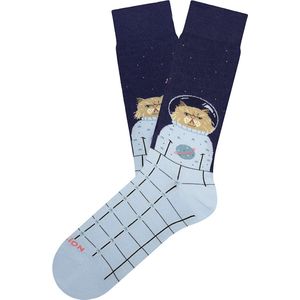 Jimmy Lion casual sokken space cat blauw - 41-46