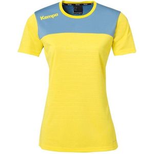 Kempa Emotion 2.0 Shirt Korte Mouw Dames Limoen Geel-Dove Blauw Maat XS