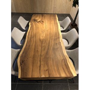 Boomstamtafel Suar Hout | 220 x 90 cm | X-poten