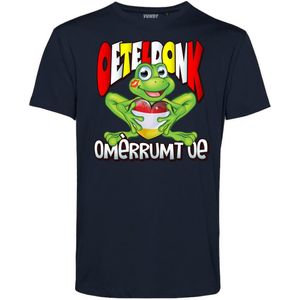 T-shirt Oeteldonk Omèrrumt Oe | Carnavalskleding heren | Carnaval Kostuum | Foute Party | Navy | maat XL