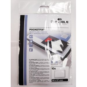 Durable Pocketfix LB 10 Stuks Zelfklevende (U) Showtassen 90 x 57 mm (visitekaartjes Formaat)