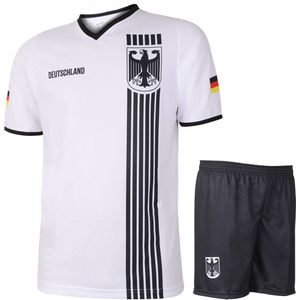 Duitsland Voetbaltenue Thuis - Strepen Zwart Wit - Voetbaltenue Kinderen - Shirt en Broekje - Jongens en Meisjes - Volwassenen - Heren en Dames-L
