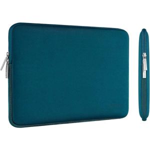 Laptophoes 16""inch, Neopreen Rugzakhoes met Kleine Hoes, Diep Groenblauw