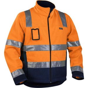 Blåkläder 4849-2545 Fleecejas High Vis Oranje/Marineblauw maat S