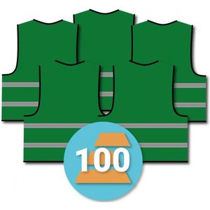Groen veiligheidshesje 100 stuks