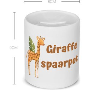 Akyol - giraffe Spaarpot - Giraffe - dieren liefhebbers - leuke cadeau voor iemand die van houdt van giraffen - verjaardagscadeau - kado - gift - 350 ML inhoud