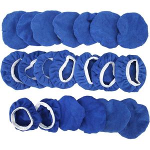 20 stks Polijsten Bonnet Pads voor Auto Polijstmachine - Microfiber Waxen Buffing Cover - 5 tot 6 Inch