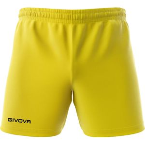 Short Givova Capo, P018, korte broek geel, maat M, geborduurd logo