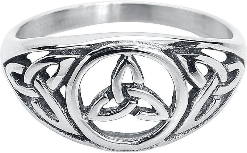 etNox Celtic Knot Ring zilverkleurig S Roestvrij staal - Rock wear, Vikings